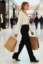 Women's Crop Knit Cardigan with Low Sleeves, V-Neck, Bow Detail, Create a Stylish and Comfortable Everyday Wear Style - 4
