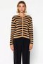 Women's Soft Textured Striped Crew Neck Long Sleeve Button down Regular Fit Knitwear Cardigan Comfortable and - 5