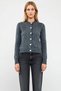 Women's Soft Textured Heart Button Knit Cardigan Combines Elegance and Comfort - 5