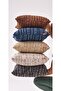 Soft Pillowcase with Stripe Effect and Soft Buttons 45X45 cm Anthracite - 4