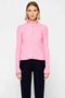 Women's Wardrobe Essentials Zippered Mock Neck Soft Textured Fit Cut Long Sleeve Knitwear Cardigan