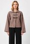 Women's Polo Neck Buckle Detail Low Armhole Soft Textured Knitwear Cardigan Jacket and Modern Comfort with Style - 4