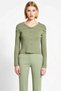 Women's Turn-Down Collar Corded Fabric Knitwear Cardigan Long Sleeve Crop Cut Casual and Stylish Must-Have of Combinations - 5
