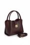 Women's Bag – Lock-Detail Clutch Bag | Gold-Accented, Full-Length Inner Wallet, Long Strap - 3