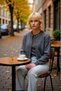Women's Crew Neck Plain Pattern Knitwear Cardigan Blouse Set Comfortable and Stylish Look Functional - 3
