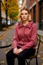Women's Soft Textured Ruffled Peter Pan collar Metal Buttons Long Sleeve Knitwear Cardigan Offering Everyday Chic - 3
