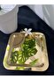 Single-Sided Gold Stainless Steel Coffee Presentation & Serving & Catering Tray with Daisy Accessories - 2