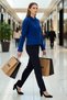 Women's Lace-Like Knit Hole Boucle Yarn Knitwear Cardigan Casual Elegance and Offering Long Sleeve Top Wear - 4