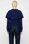Women's Regular Fit Cape Detailed Crew Neck Long Sleeve Cropped Buttoned Knitwear Cardigan Stylish - 6