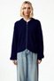Women's Anthracite Bomber Collar Zippered Knitwear Cardigan Functional Durable Quality Comfortable Stylish - 5