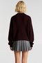 Women's Anthracite Bomber Collar Zippered Knitwear Cardigan Functional Durable Quality Comfortable Stylish - 6