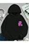 Teddy Bear Printed Women/Men Unisex Oversized Hooded 3-Thread Sweatshirt - 2