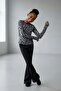 Snooki Finger Interlocking Patterned Long Sleeve Girls' T-Shirt - 3
