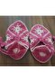 Women's Orlon Wool Yarn Handmade Crochet Patterned House Slippers Booties - 3