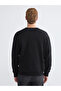 Xside Black Crew Neck Printed Men's Thick Sweatshirt - 4