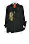Plus Size Zippered Embroidered Shirt Bluse - 2