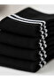 3 Pairs Black 3 Pairs White Unisex College Socks Comfortable Cotton - 4