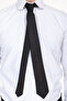 Thin Dobby Men's Tie Waiter Tie Workwear - 5