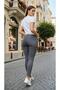 Women's Blue Gray Ngbutika Full Stretch Fabric High-Waist Skinny Jeans Pants (Shaping) - 5