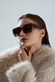 Retro Cat Eye Brown Leopard Print Women's Sunglasses - 3