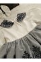 Navy Blue Dress with Detailed Embellishments - 2
