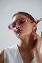 Vintage Pink Thick Frame Retro Women Sunglasses - 2