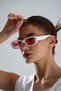 Vintage White Thick Framed Retro Women's Sunglasses - 6