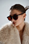 Round Brown Unisex Glasses with Blue Light Protection - 7