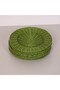 Passionflower Grass Green Rattan Wall Decoration & Supla Set of 6 33 cm