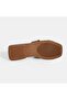 Women's Brown Patent Leather Slippers - 4