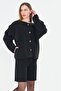 Women's Black Color Plush Jacket with Stretchable Pockets