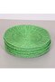 Passionflower Grass Green Rattan Wall Decoration & Supla Set of 6 33 cm