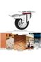 3'' Heavy Duty Caster Wheels with 2 Brakes + Screws - up to 440Lbs - Set of 4 No Floor Marks Sil - 4