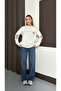 Women's White Modal Fabric Sweatshirt - 4