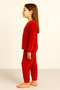 Mi̇kra 275-09-25 Girls' Velvet Pajama Set – Soft and Warm 2-Piece Set Age 6/15 - 3