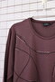 Women's Plus Size Stretch Fabric Crew Neck Stone Print Three Quarter Sleeve (4 Transitional) Mother T-Shirt Combed Cotton Blouse - 5