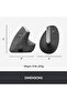 MX Vertical Wireless Mouse for Multiple Devices, Bluetooth or 2.4 GHz Wireless with Unifying USB Receiver, 4000 DPI Optical Tracking, Fast Charging Design with 4 Buttons, Black - 7