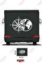 Compass and World Visualized Caravan Sticker Coating