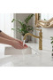 Washbasin Faucet Matte Gold Avant-Garde Bathroom Sink Fixture Brushed Gold Brass Material - 3