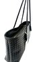 Women's Knitted Patterned Faux Leather Hand and Shoulder Bag Stylish & Elegant - 4