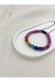 Purple Natural Stone 7 Chakra Bracelet – Colorful Energy Balancing Adjustable Natural Stone Bracelet - 2