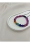 Purple Natural Stone 7 Chakra Bracelet – Colorful Energy Balancing Adjustable Natural Stone Bracelet - 4