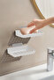 Banyor 6-Piece Bathroom Set Adhesive Bathroom Organizer Shampoo Holder Toothbrush Holder Soap Dish Hanger Set - 4