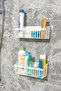 Banyor 6-Piece Bathroom Set Adhesive Bathroom Organizer Shampoo Holder Toothbrush Holder Soap Dish Hanger Set - 2