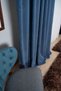 Velvet Textured Island Background Curtain Soft Suitable for Every Room Living Room Bedroom Pileless Blue - 3