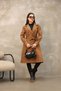 Balloon Sleeve Cuffed Trench Coat Short - 6