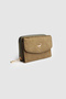 La'Graccio Paris Women's Cavie Suede Handy Wallet Khaki Suede