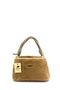 Women's Plush Detailed Handbag and Crossbody Shoulder Bag