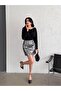 Silver Sequin Embroidered Mini Skirt - 3