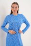 Woman's cotton polka dot blue nightgown 7039